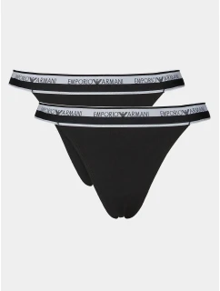 Dámske tangá 2Pack 164522 4R227 00020 Black - Emporio Armani