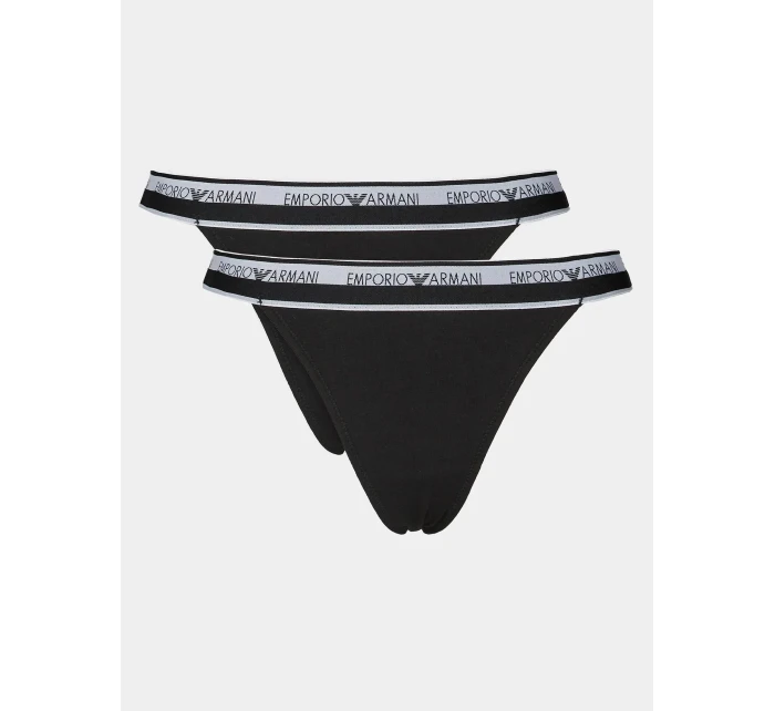 Dámske tangá 2Pack 164522 4R227 00020 Black - Emporio Armani