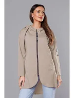 Tenký asymetrický dámsky kakaový prehoz (B8117-12)