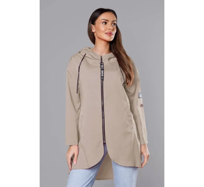 Tenký asymetrický dámsky kakaový prehoz (B8117-12)