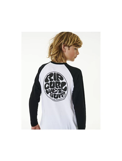 Chlapecké tričko Icon Ls Tee – bílé model 22311849 - Rip Curl Chlapecké tričko Icon Ls Tee – bílé model 22311849 - Rip Curl