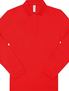 B&C My Polo 210 LSL Piqué polo s dlouhým rukávem z těžké bavlny model 22410173 red