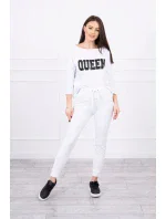 Tlačená sada Queen white