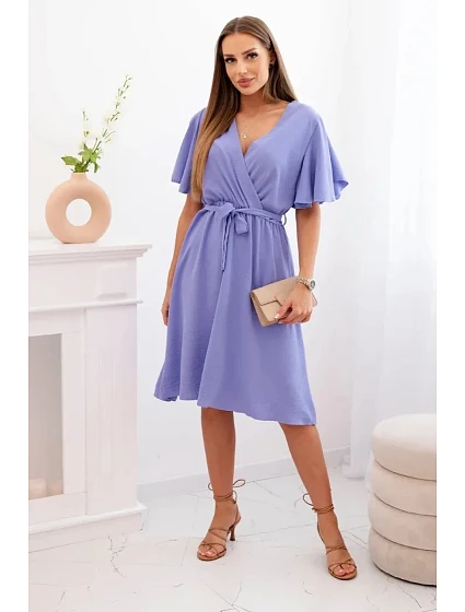 Šaty s model 22250391 výstřihem fialová - K-Fashion