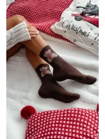 Ženské Vánoční Ponožky V Santa Čokoládové model 21780618 - Milena