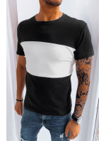Čierne jednofarebné pánske tričko Dstreet RX5080