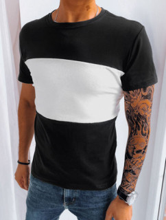 Čierne jednofarebné pánske tričko Dstreet RX5080
