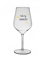 DARČEK - číry nerozbitný pohár na víno 470 ml