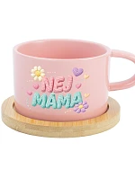 NEJ MAMA - ružový pohár na makrónky 200 ml