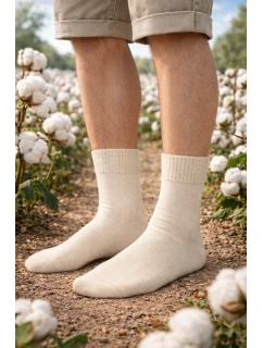 Prírodné ponožky 100% bavlnené froté 199