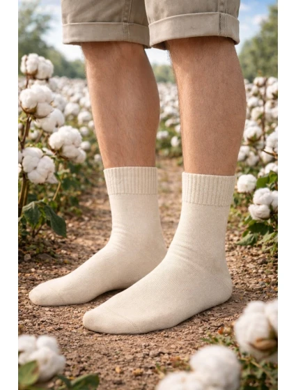 Prírodné ponožky 100% bavlnené froté 199