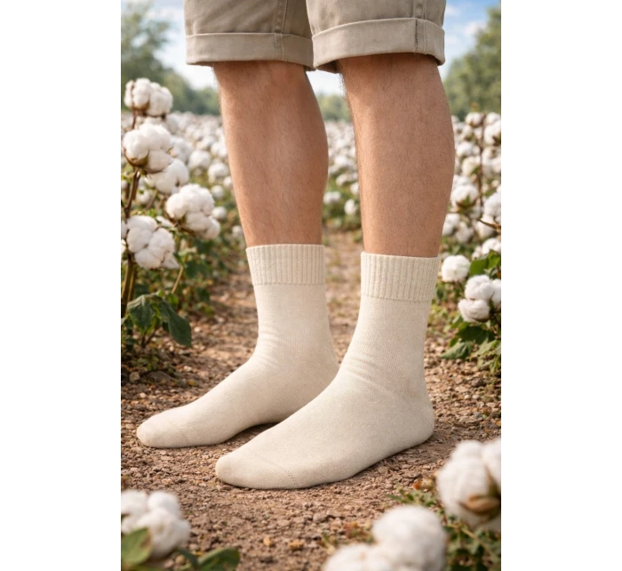 Prírodné ponožky 100% bavlnené froté 199