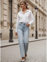 Dámské džínové kalhoty s kamínky blue Dstreet model 21985446 - FashionStreet