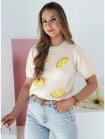 Dámský oversize svetr s  beige model 21988924 - Dstreet