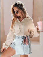 Dámská mušelínová košile oversize béžová Dstreet model 21989196 - FashionStreet