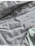 Mätovo sivá dámska bunda s kapucňou (DL011)