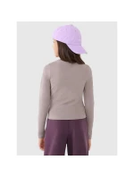 Dievčenský úzky hladký rukáv s dlhým rukávom 4F 4FJRSS25TLONF505-83S