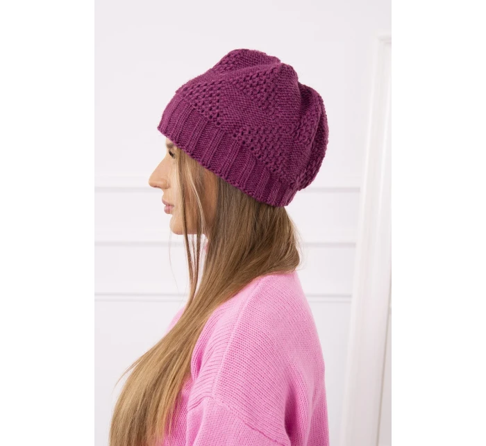 Dámska čiapka Danuta K331 tmavo fialová