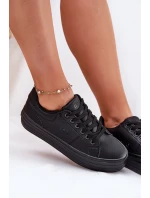 Kožené Tenisky Dámské Na Platformě Big Star Černé model 21693041 - Big Star Shoes Kožené Tenisky Dámské Na Platformě Big Star Černé model 21693041 - Big Star Shoes