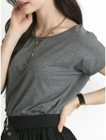 Tričko RV BZ model 14817894 tmavě šedá - FPrice Tričko RV BZ model 14817894 tmavě šedá - FPrice