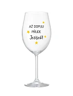 AŽ DOPIJU, PŘIJDE JEŽÍŠEK - čirá sklenice na víno 350 ml