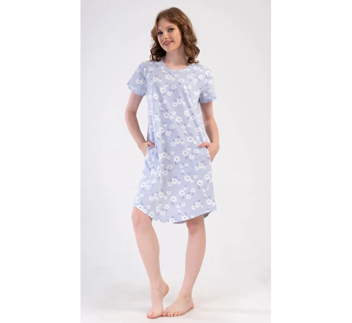 Dámske šaty Nature home modro-biele - Vienetta Dámske šaty Nature home modro-biele - Vienetta