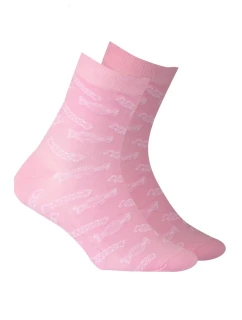 TENKÉ PONOŽKY FARBA 2-6 ROKOV DIEVČATÁ RUŽOVÁ 21-23
