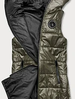 Vesta s geometrickou spodnou časťou khaki (B0122-11)