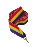 Stuha 22 mm - červeno-žlto-modrá