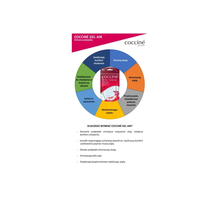 Coccine Żelowe Damskie Podpiętki Gel Air