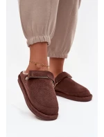 Kapcie Damskie Z Paskiem Ocieplane Futerkiem Czekoladowe Rilena Kapcie Damskie Z Paskiem Ocieplane Futerkiem Czekoladowe Rilena