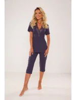 Dámske pyžamo De Lafense 642 Noela kr/r S-2XL