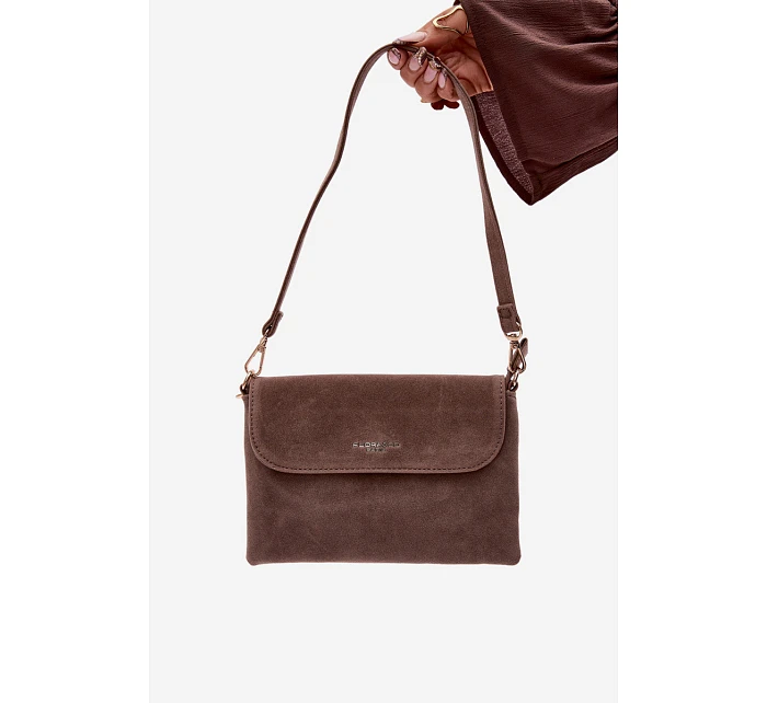 Malá Kabelka z Eko semiše Tmavě béžová model 22111528 - Flora&Co