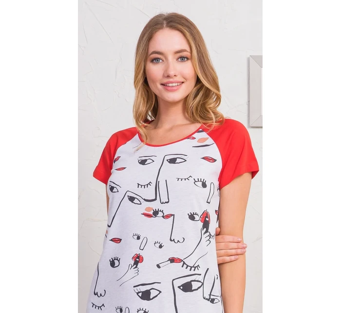 Dámská noční košile s krátkým rukávem Fiona Dámská noční košile s krátkým rukávem Fiona