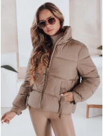 Dámská prošívaná zimní bunda s kapucí v barvě camel Dstreet model 21991186 - FashionStreet