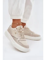 Dámské Kožené Tenisky Na Platformě Béžové model 21697059 - EVENTO