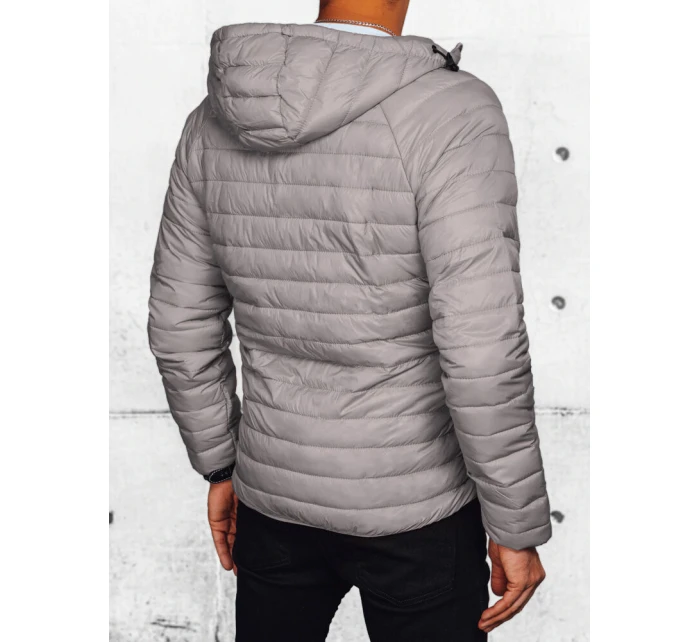 Pánská světle šedá prošívaná přechodová bunda Dstreet model 21972163 - FashionStreet