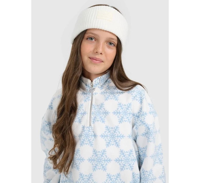 oversize dívčí fleece s potiskem model 21920437 - 4F oversize dívčí fleece s potiskem model 21920437 - 4F