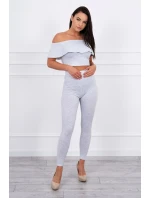 Sada s volánky světle šedá Sada s volánky světle šedá