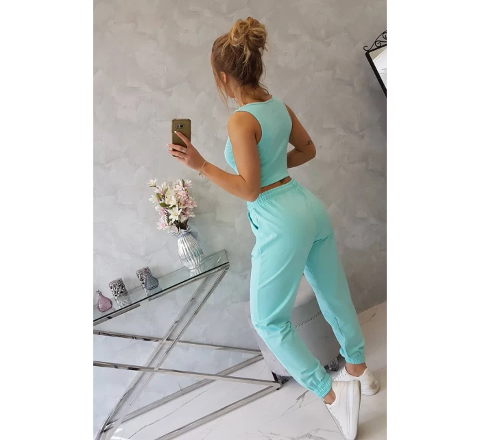 Súprava top+nohavice mint