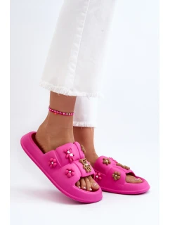 Dámské pěnové pantofle s ozdobami fuchsie model 21648929 - Boto