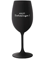 DO NOT DISTURB! - čierny pohár na víno 350 ml