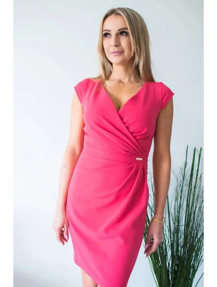 Dámské šaty model 18590146 Tmavě růžová - Jersa