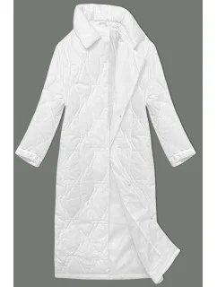 Biely dámsky oversize kabát (5M3177-281)