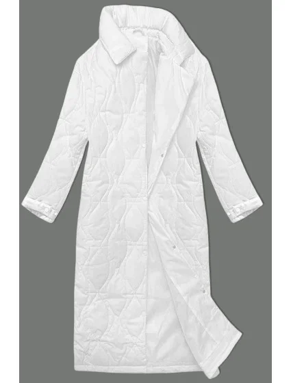 Dámsky oversize biely kabát (5M3177-281)