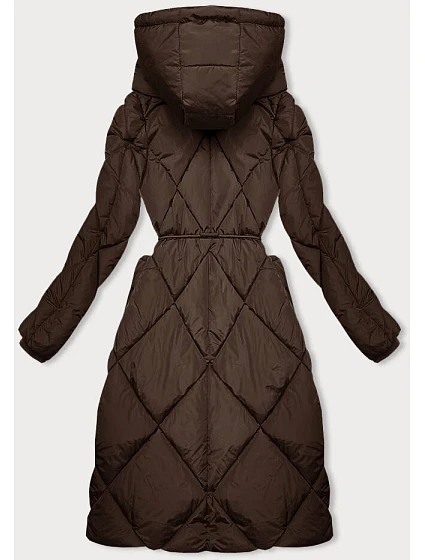 Hnědá zimní bunda s límcem model 21246695 - LHD
