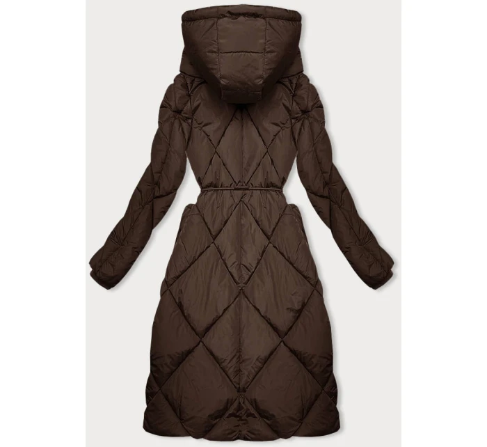 Hnědá zimní bunda s límcem model 21246695 - LHD