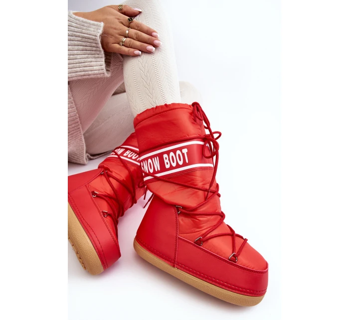Damskie Wysokie Śniegowce Czerwone Venila Damskie Wysokie Śniegowce Czerwone Venila