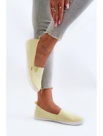 Tenisówki Trampki Slip-On Damskie Żółte Adrancia