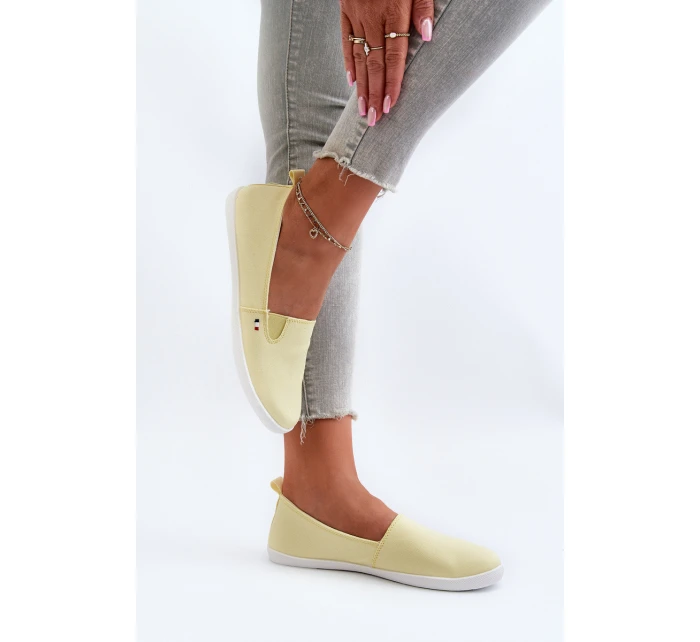 Tenisówki Trampki Slip-On Damskie Żółte Adrancia